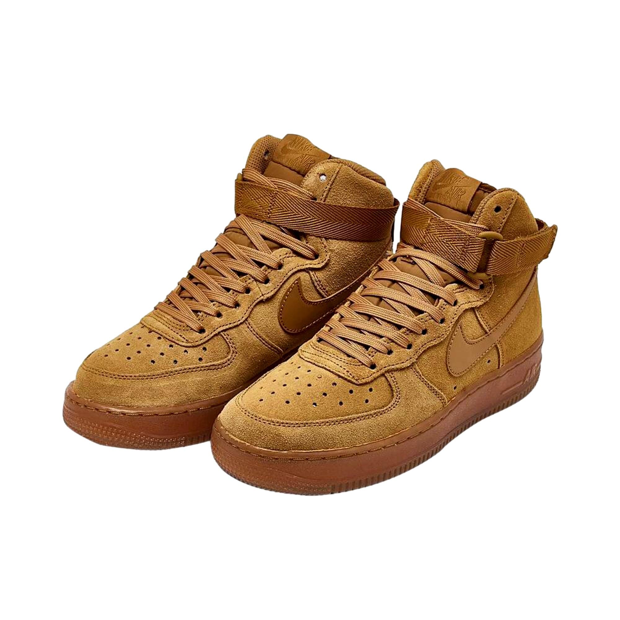 Kid's Nike Air Force 1 High LV8 3 Wheat / Wheat - Gum Light Brown  CK0262-700