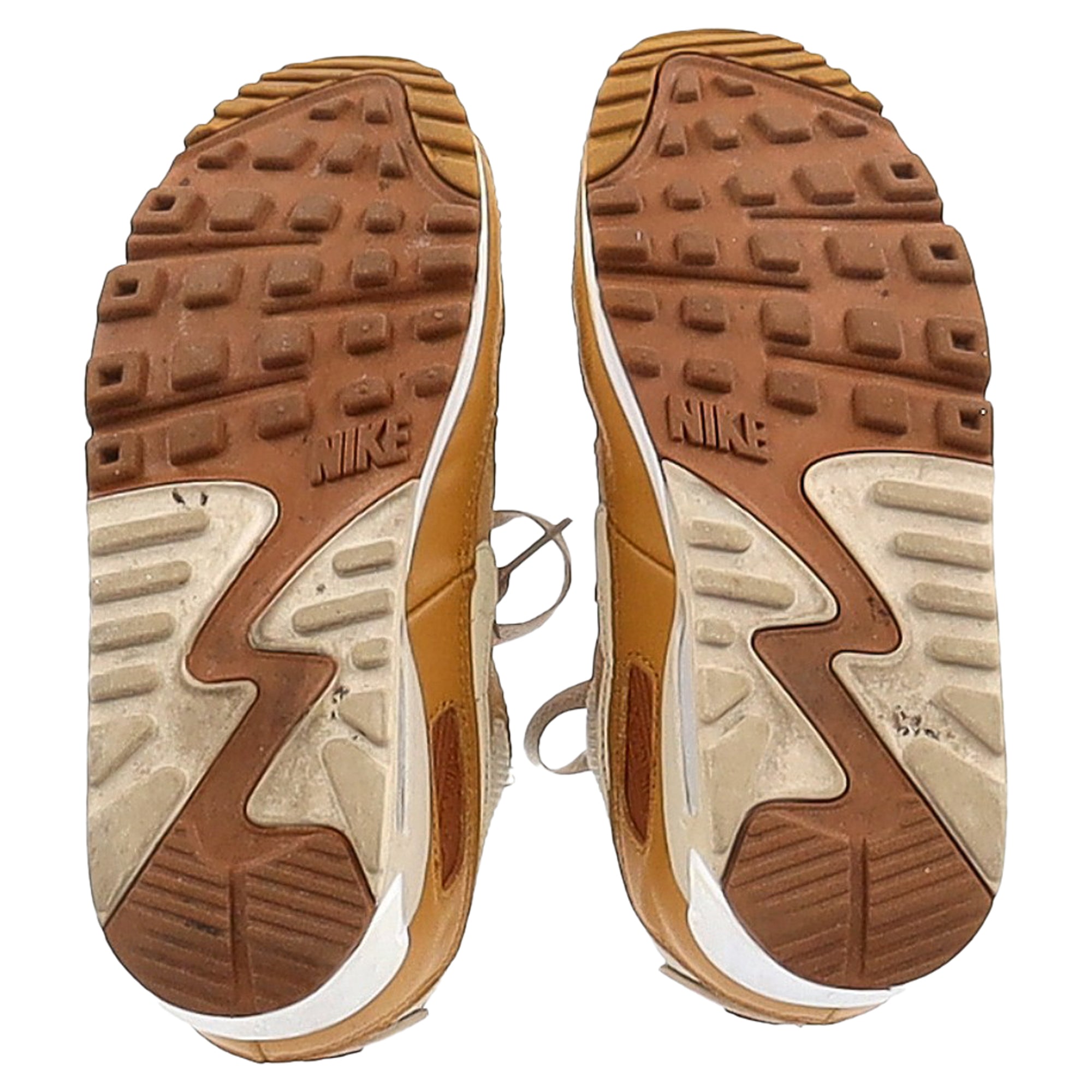 Nike Air Max 90 Sneakers in Caramel Nylon and Leather