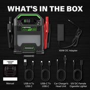 Lokithor J10000HD Big Dog 3-in-1 Truck Jump Starter 12v / 24v + USB Power Bank + LED Torch