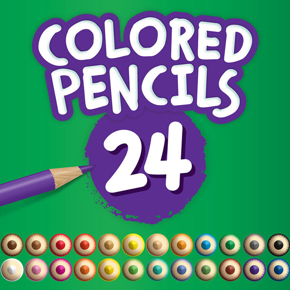 24pc Crayola Coloured Pencils Kids/Children Art/Craft 6y+
