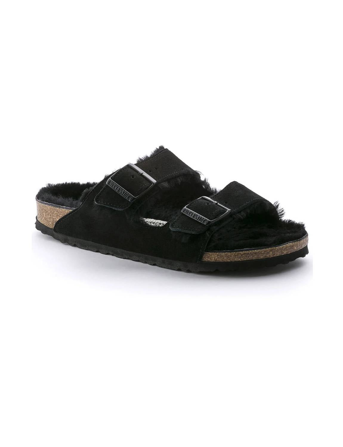 Women's Arizona Shearling Sandal In Black