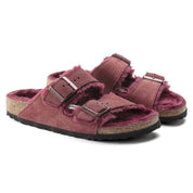 Women's Arizona Fur Shearling Sandal In Maroon