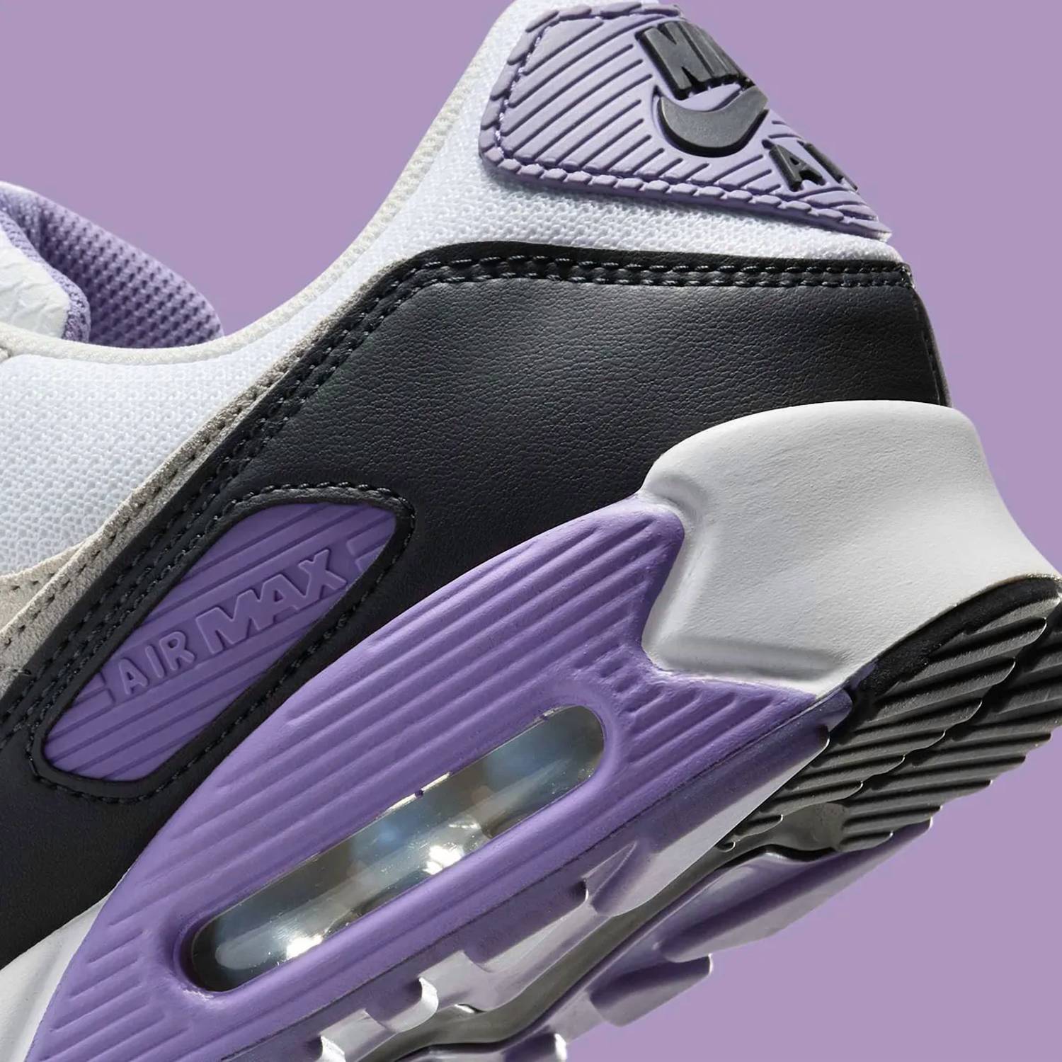 Men's Air Max 90 Shoe In White Dusty Amethyst
