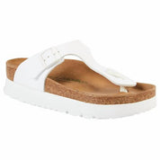 Women Gizeh Platform Vegan Birko-Flor Sandals - Regular/wide In White