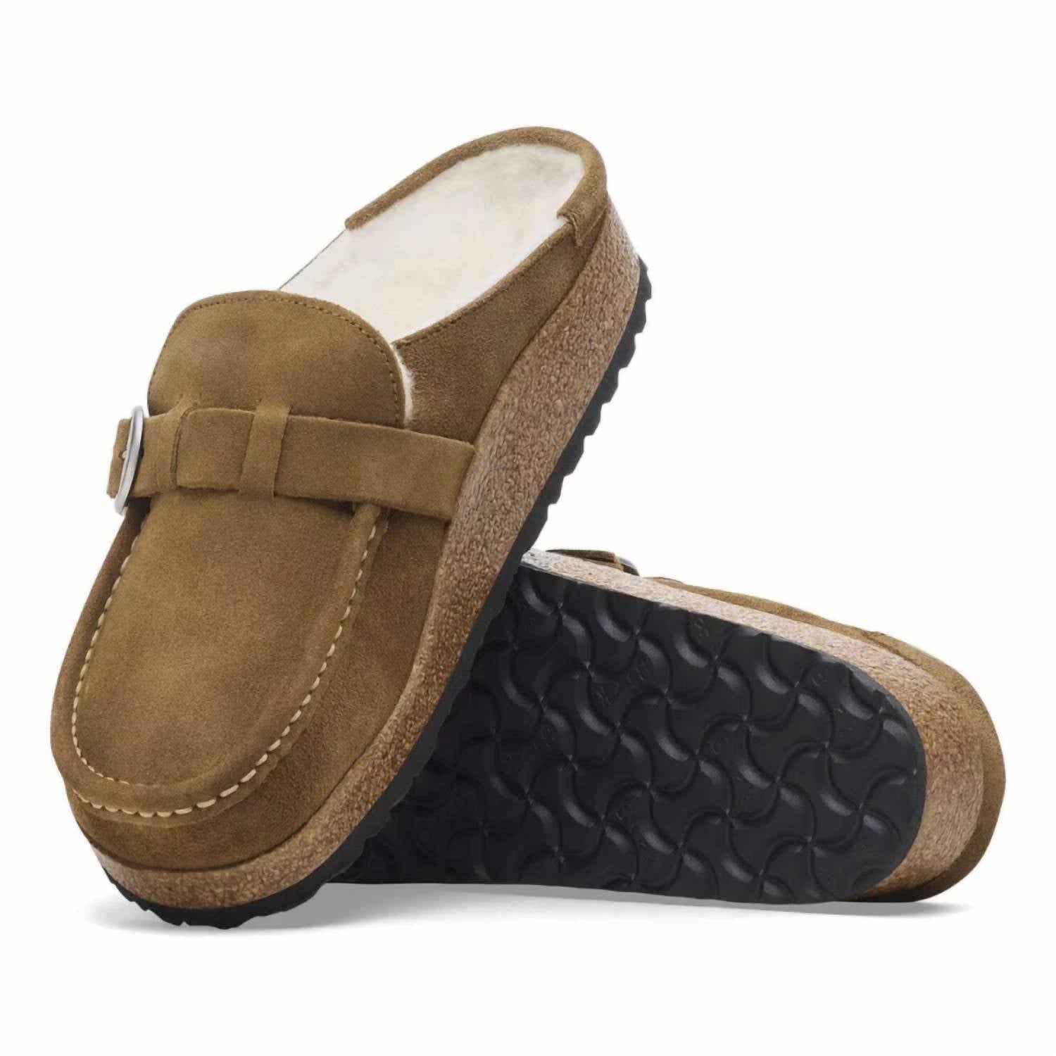 Women's Buckley Suede Leather Clog In Dark Tea