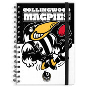 AFL - Collingwood Magpies Hardcover A4 Spiral Notebook