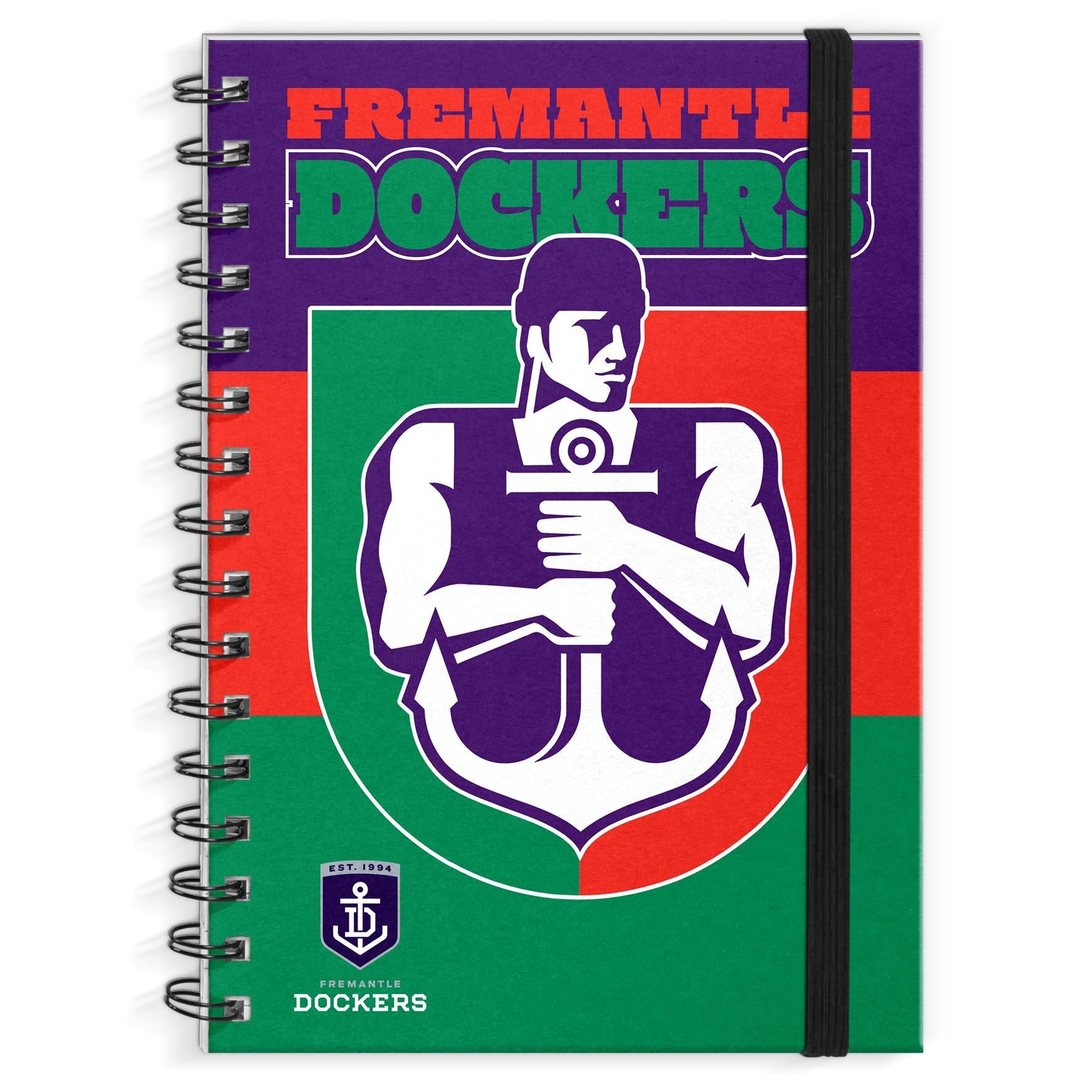 AFL - Fremantle Dockers Hardcover A4 Spiral Notebook