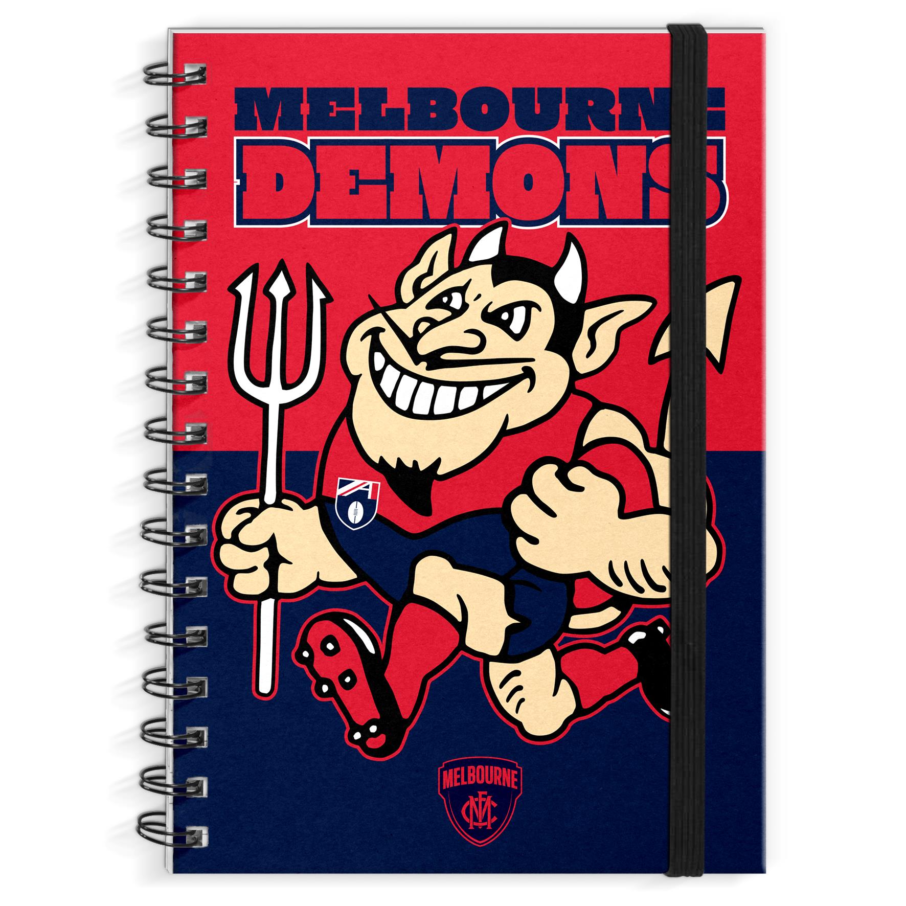 AFL - Melbourne Demons Hardcover A4 Spiral Notebook