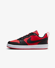 Kids Nike Court Borough Low Recraft DV5456-600 Big Red Black Sneakers FD705