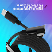 4Gamers 3M USB-C Link Cable for Meta Quest 2, 3 and 3S