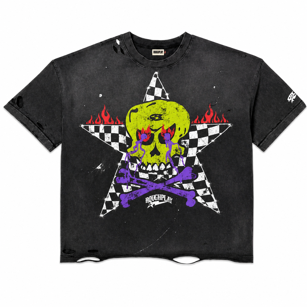Men's Rough Play Ghetto Star T-Shirt Black ghettostartee-blk