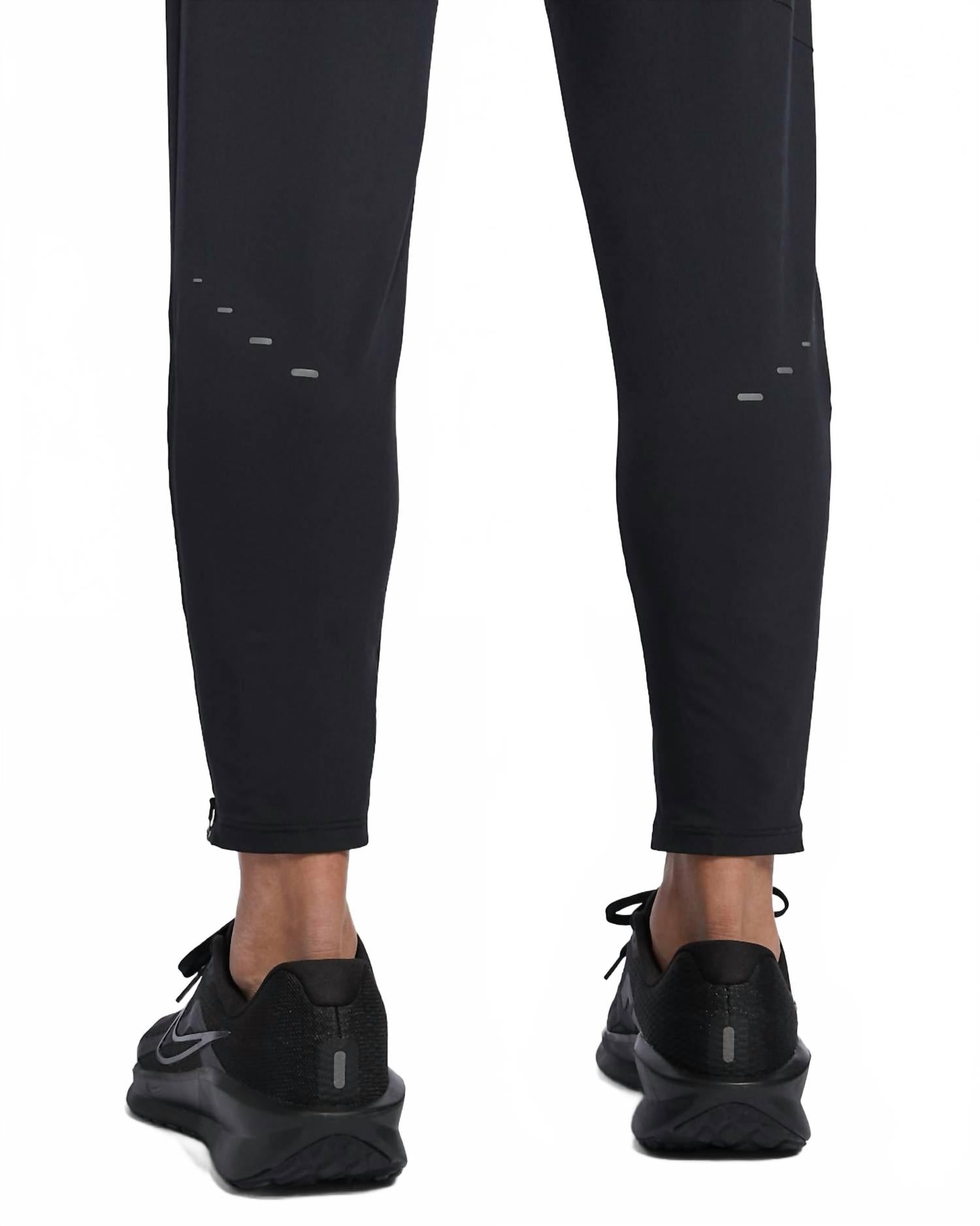 Dri-Fit Woven Running Trousers In Black/black/reflective Silv