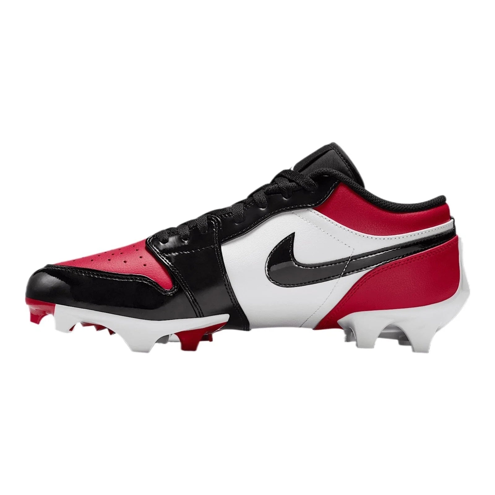 Nike Air Jordan 1 Low FJ6245-601 Men's Red Molded Football Cleats MEW1690