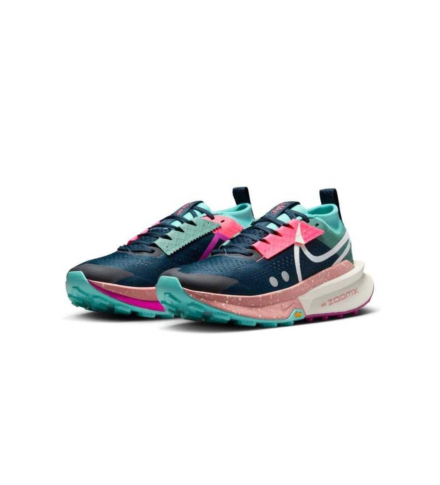 Women's Zoomx Zegama Trail 2 Running Shoes In Jade Horizon/sail-Cyber