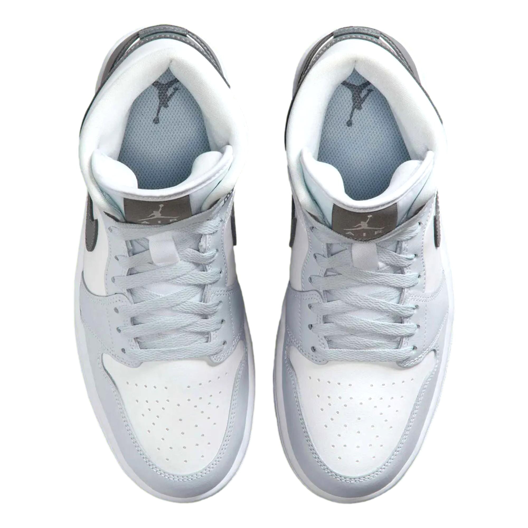Women's Nike Air Jordan 1 Mid White / Smoke Grey - Pure Platinum BQ6472-113