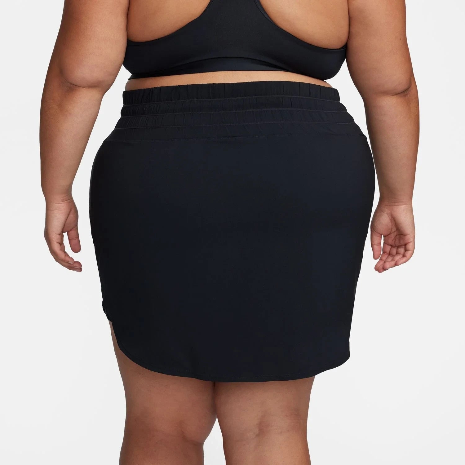 Women's Nike One Dri-fit Skort Black Stretch Pull On Ultra High-Waist FTS379