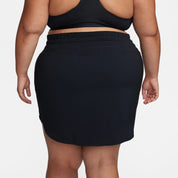 Women's Nike One Dri-fit Skort Black Stretch Pull On Ultra High-Waist FTS379