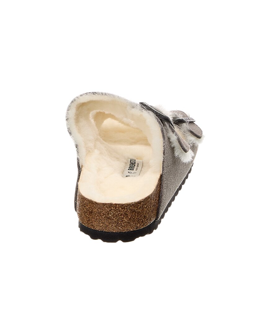 Birkenstock Arizona Suede & Shearling Sandal