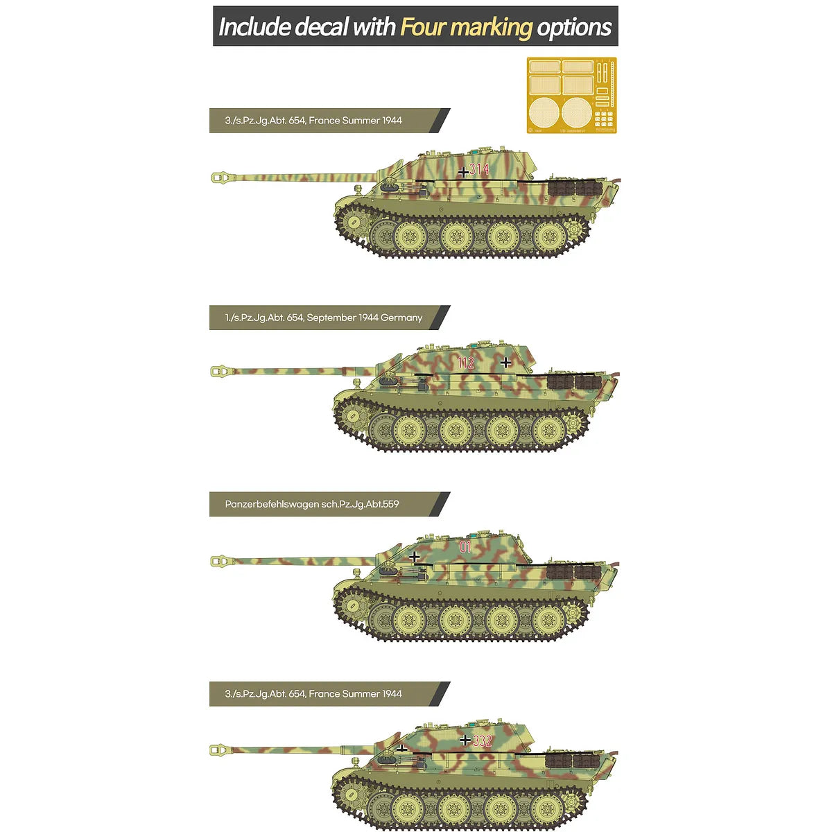 Academy 1/35 German Jagdpanther Tank Destroyer Model Kit