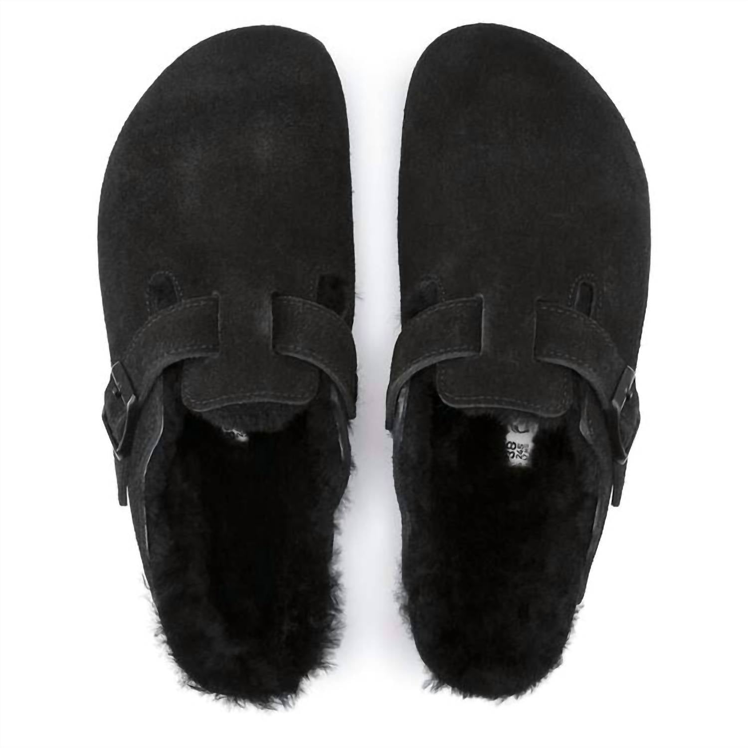 Men's Boston Shearling Clog In Black