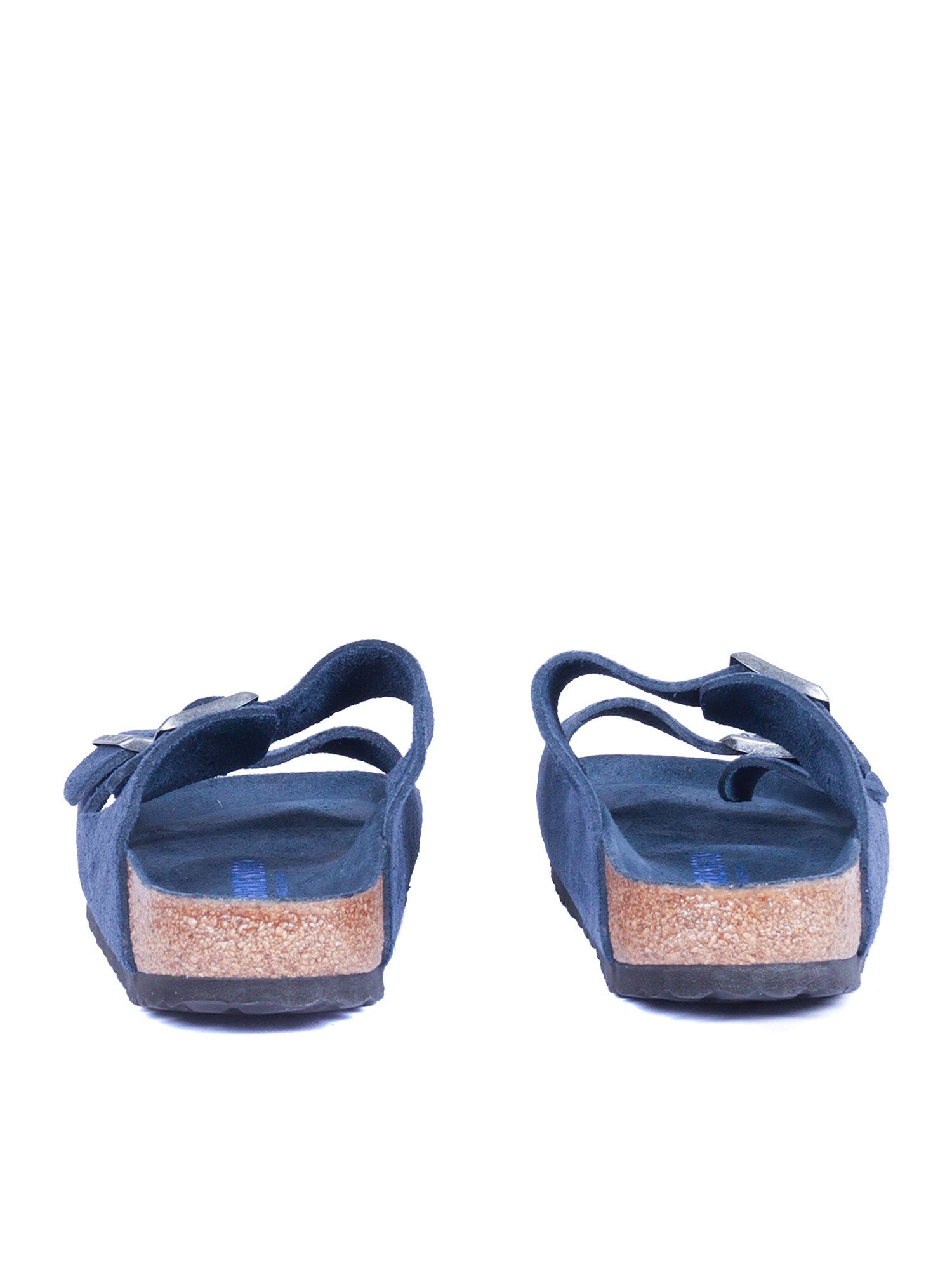 Navy Arizona Suede Leather Slide Sandal