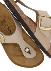 Beige Gizeh Big Buckle Sandals