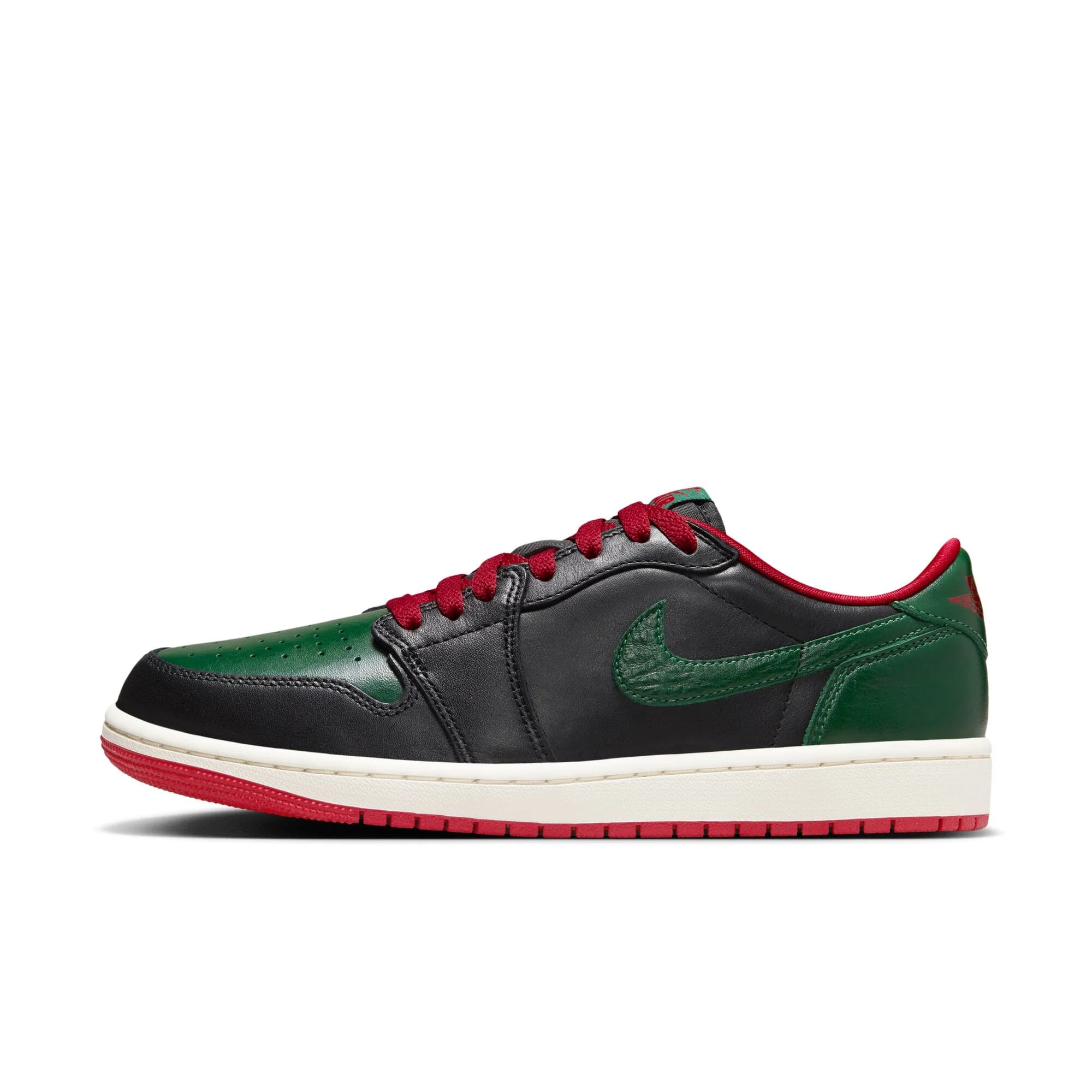 Women's Nike Air Jordan 1 Retro Low OG Black/Gorge Green-Varsity Red CZ0775-036