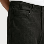 Loose Denim Skate Pants In Black