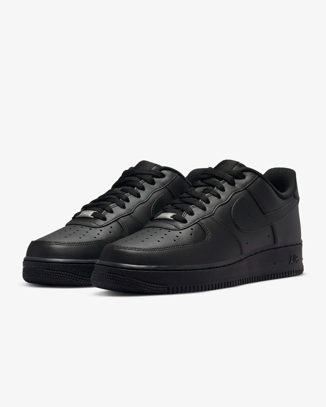 Men's Nike Air Force 1 '07 CW2288-001 Sneakers 7 Black Leather Basketball Shoes