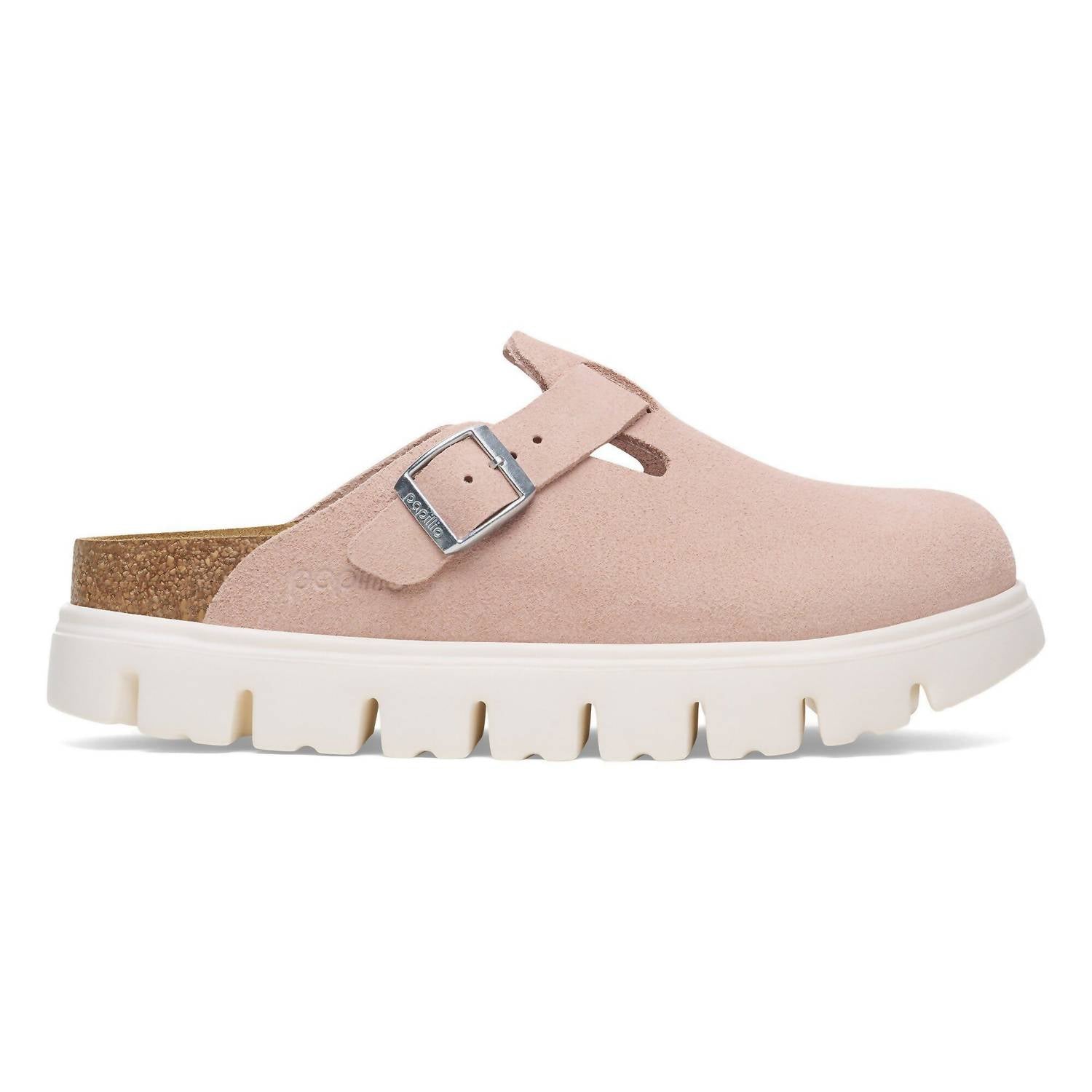 Women's Boston Chunky Suede Clogs In Light Rose