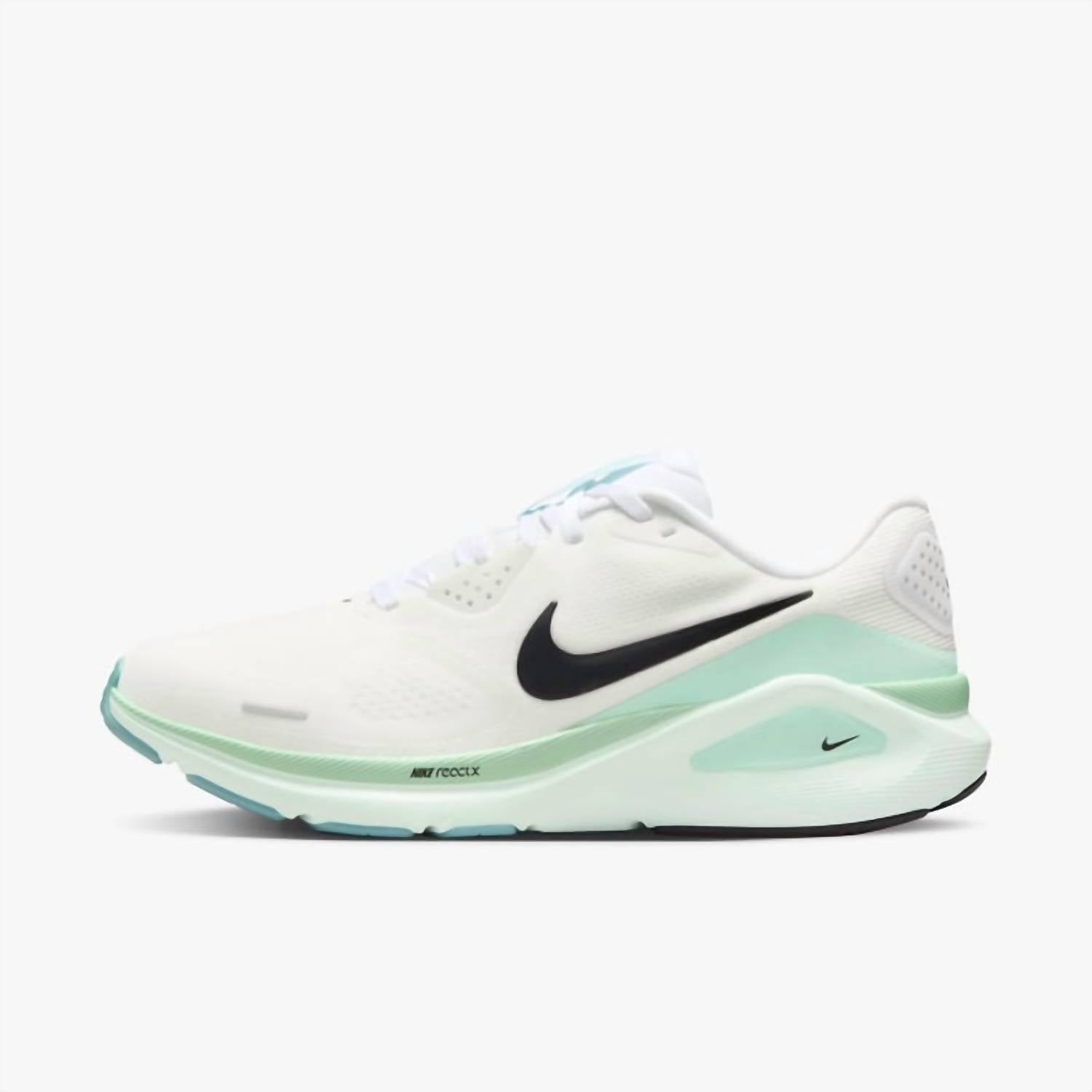Women's Structure 26 Running Shoes In White/barely Green/mint Foam/black