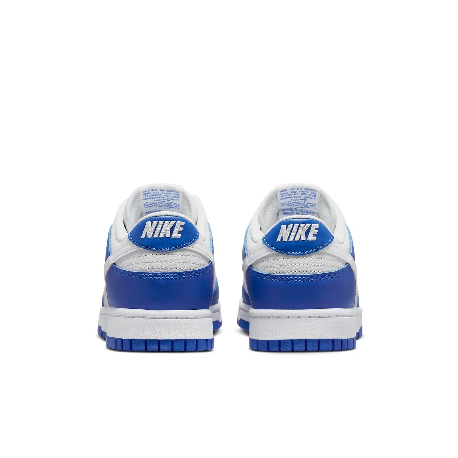 Men's Nike Dunk Low FN3416-001 Sneaker White Blue Leather Lace Up Lifestyle Shoes
