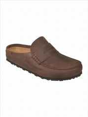 Nubuck Leather Penny Loafer Slippers