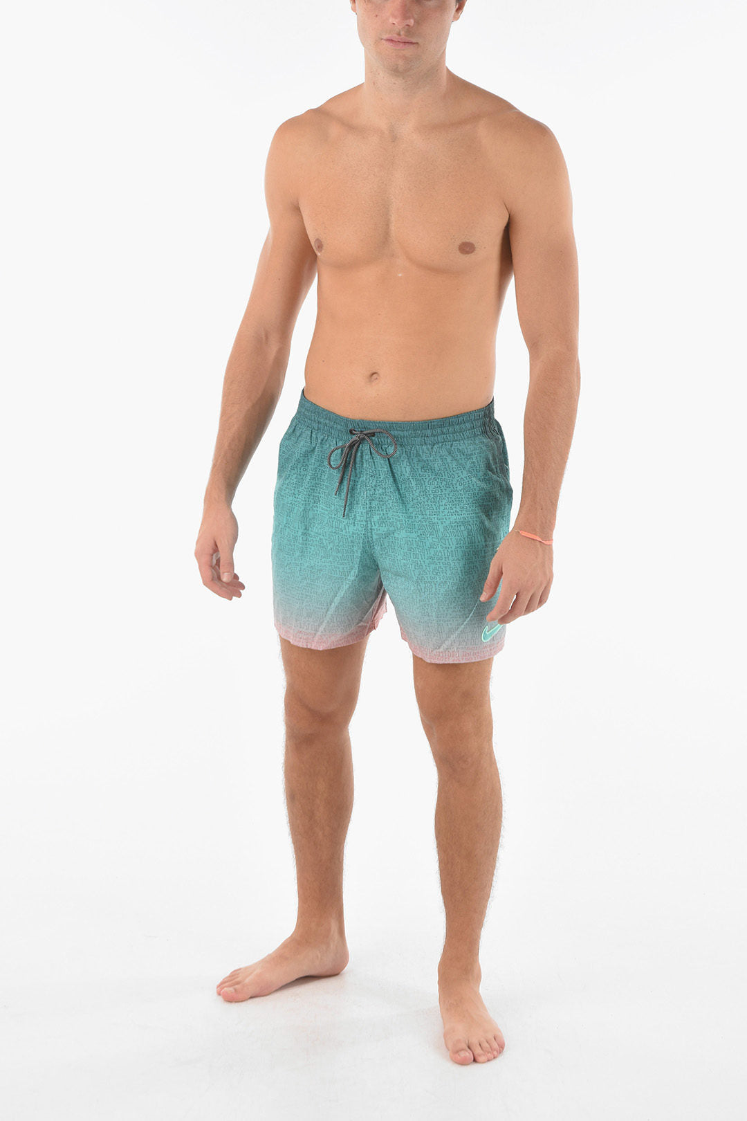 Nike Swim All Over Logo Boxer Swimsuit Xs Standard Size