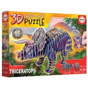 3D Creature Puzzle Triceratops