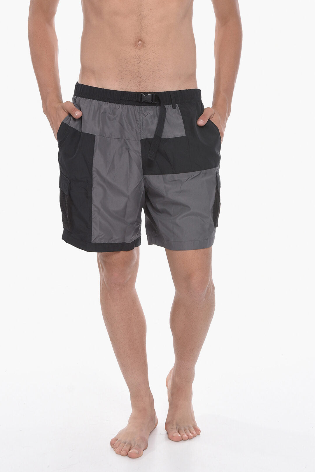 SWIM Cargo Boxer Swim Shorts Color Block
