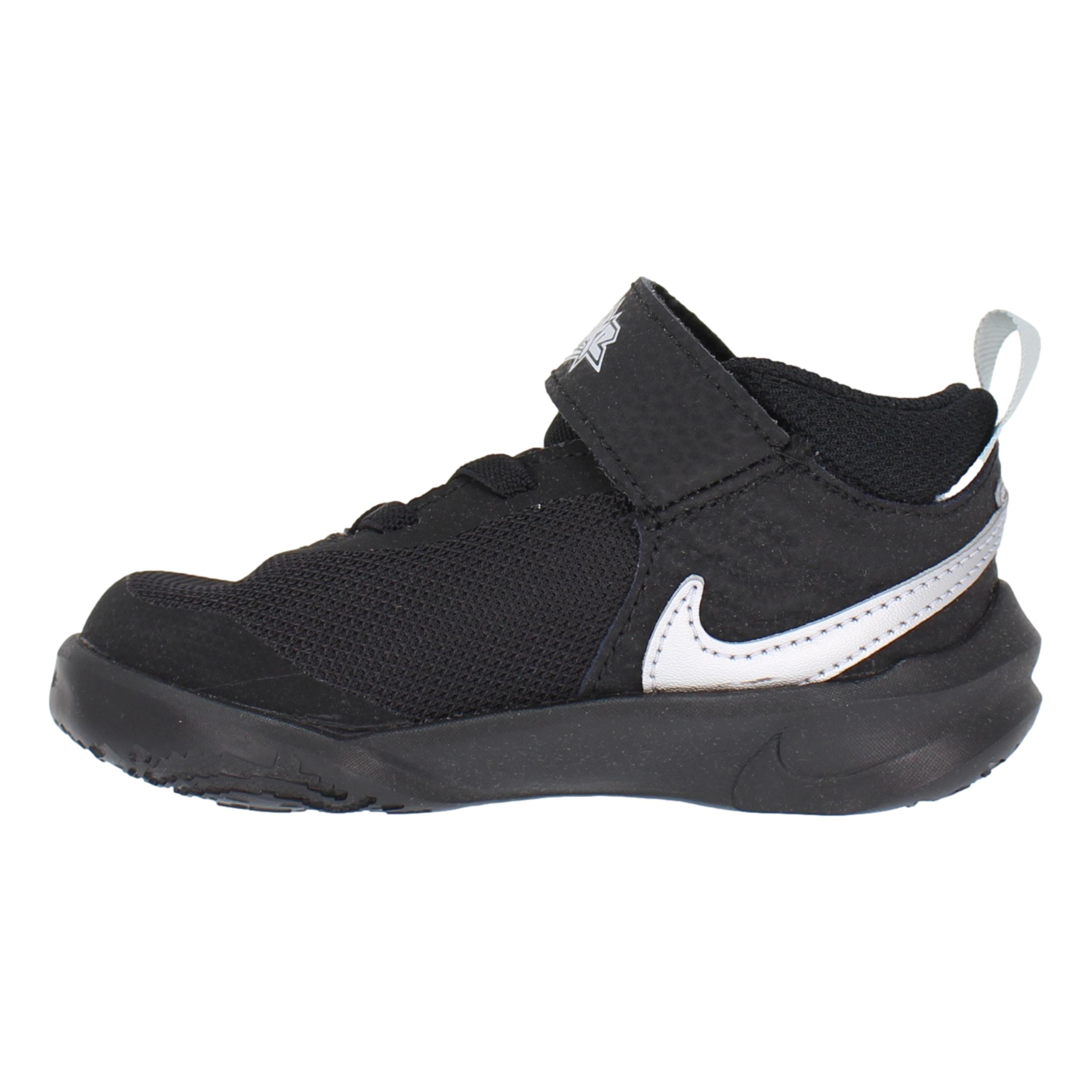Nike Team Hustle D 10 Black/Mtcllic Silver-Volt  CW6737-004 Toddler