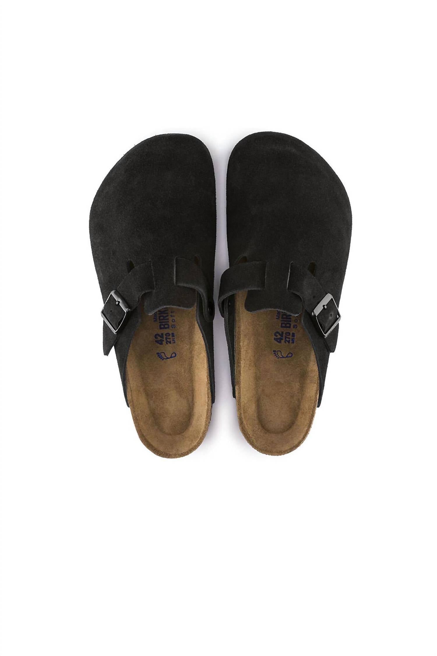 Unisex Boston Suede Clog In Black