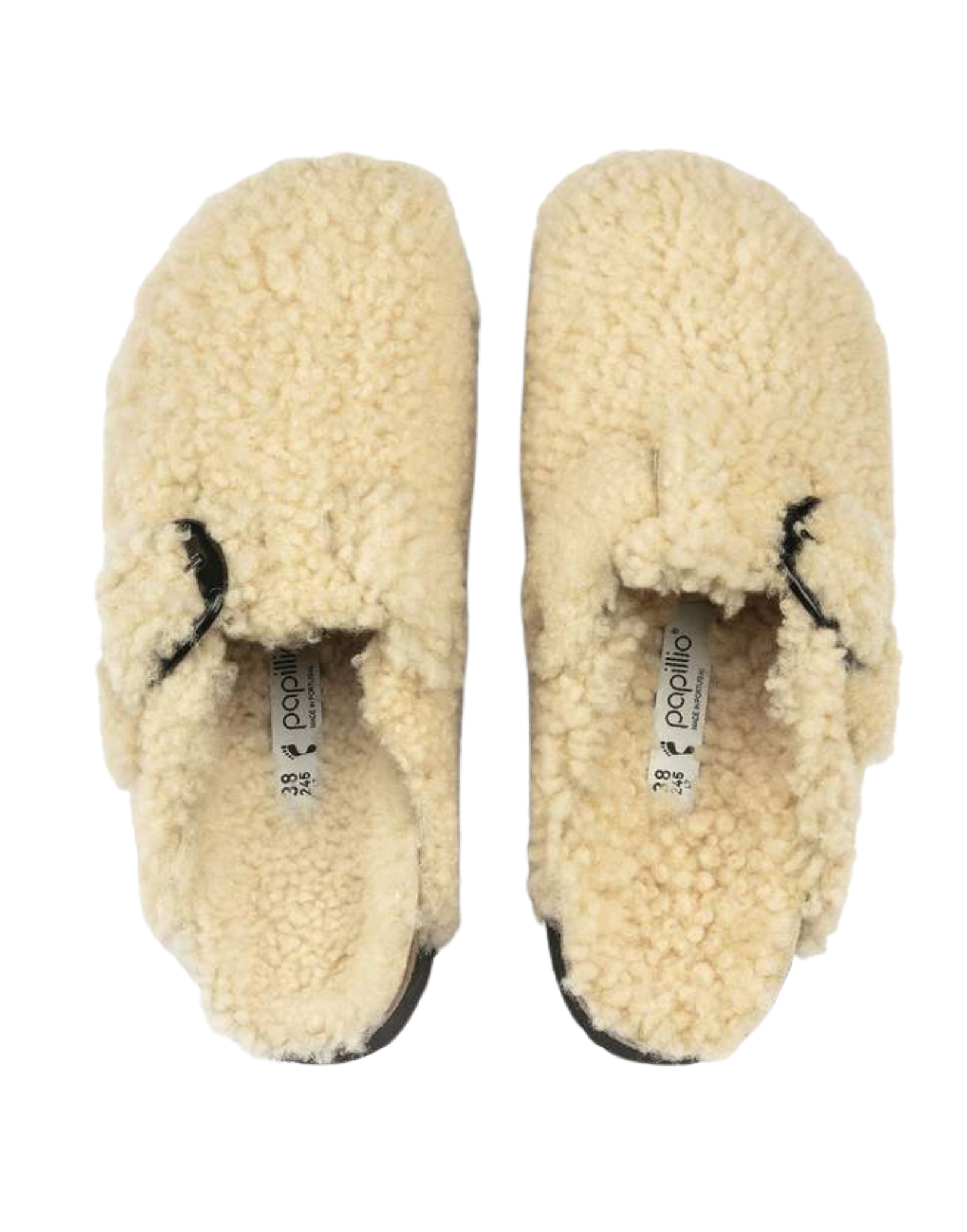 Boston Big Buckle Platform Teddy Shearling Clog