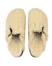 Boston Big Buckle Platform Teddy Shearling Clog