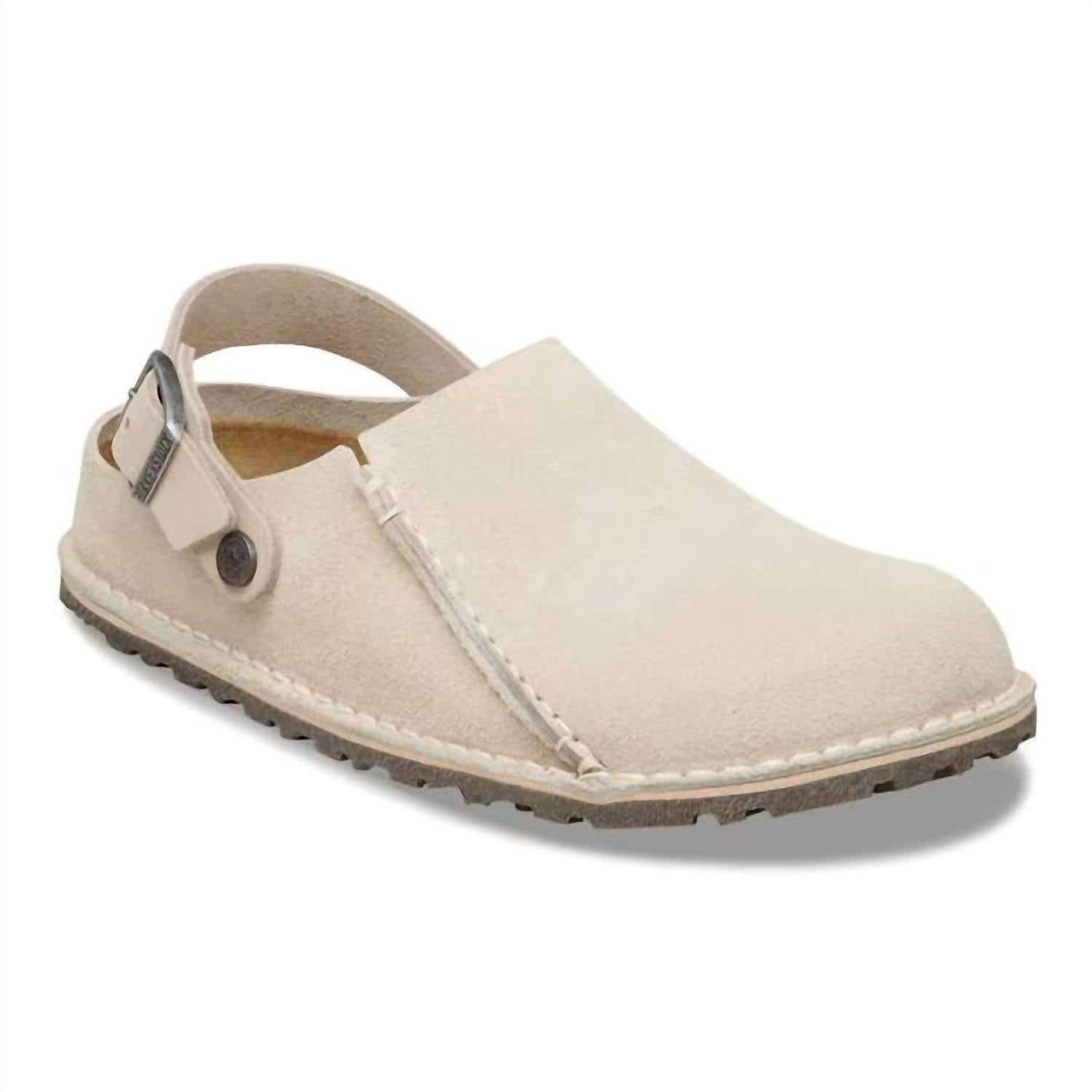 Women's Lutry Premium Suede Clog In Oyster