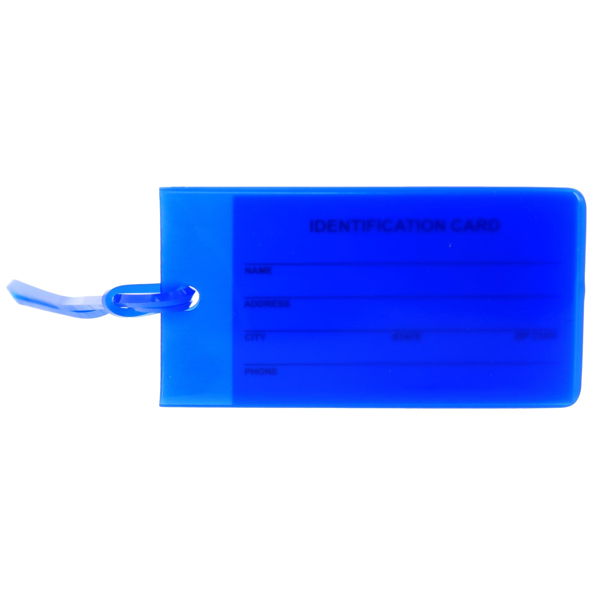 4pc Milleni Travel Jelly Luggage Suitcase Tags Loop Strap Name Address