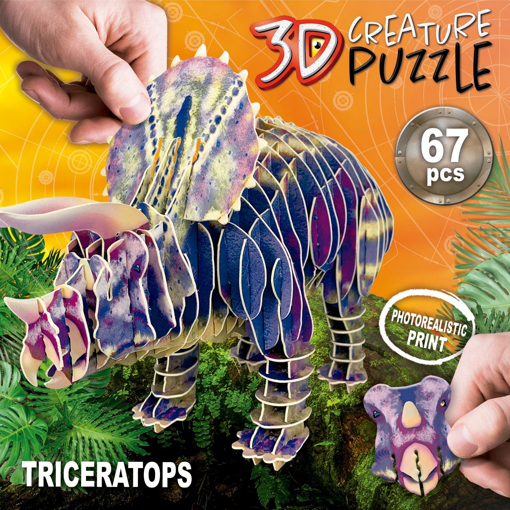 3D Creature Puzzle Triceratops