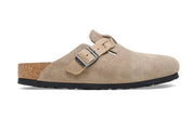 Women's Boston Braided Suede Clogs In Taupe