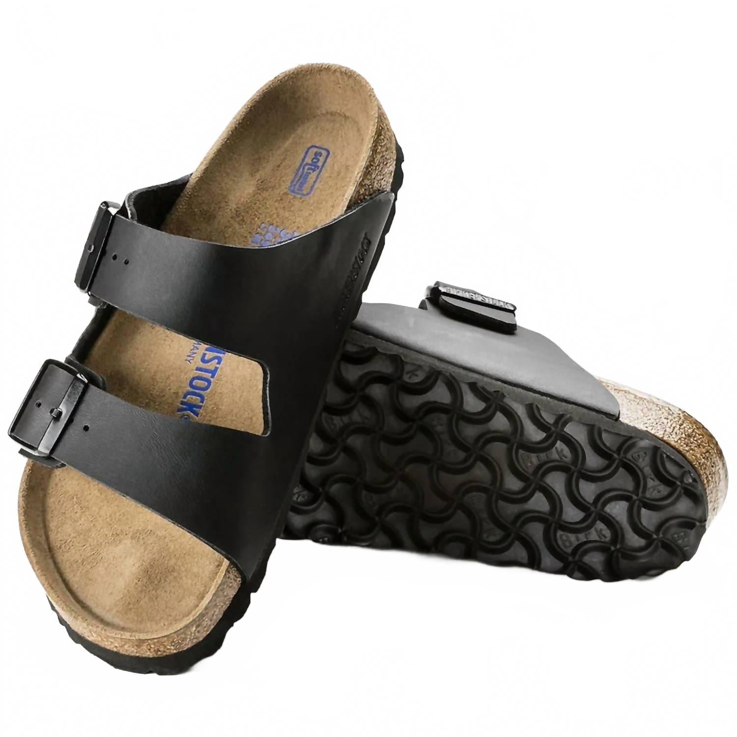 Women's Arizona Soft Footbed Sandal In Black Bf