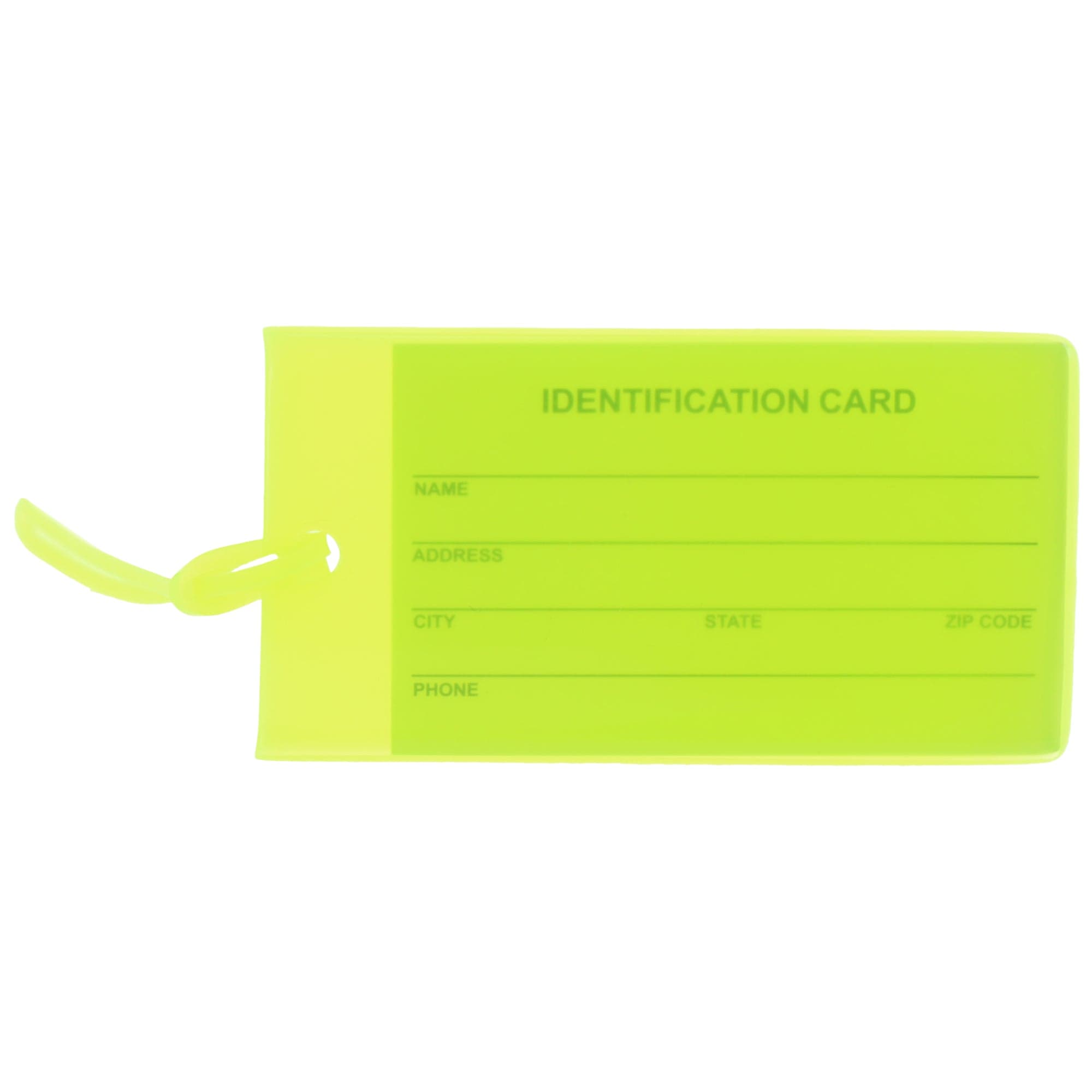 4pc Milleni Travel Jelly Luggage Suitcase Tags Loop Strap Name Address