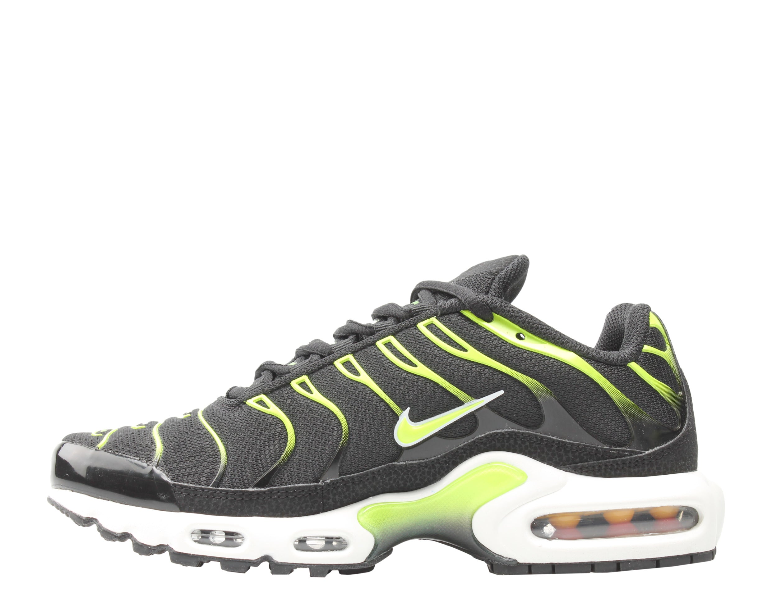 Men's Nike Air Max Plus Black/Volt-White-Platnium Tint Running Shoes 852630-037