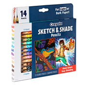 14pc Crayola Kids/Childrens Creative Sketch & Shade Pencils 96m+