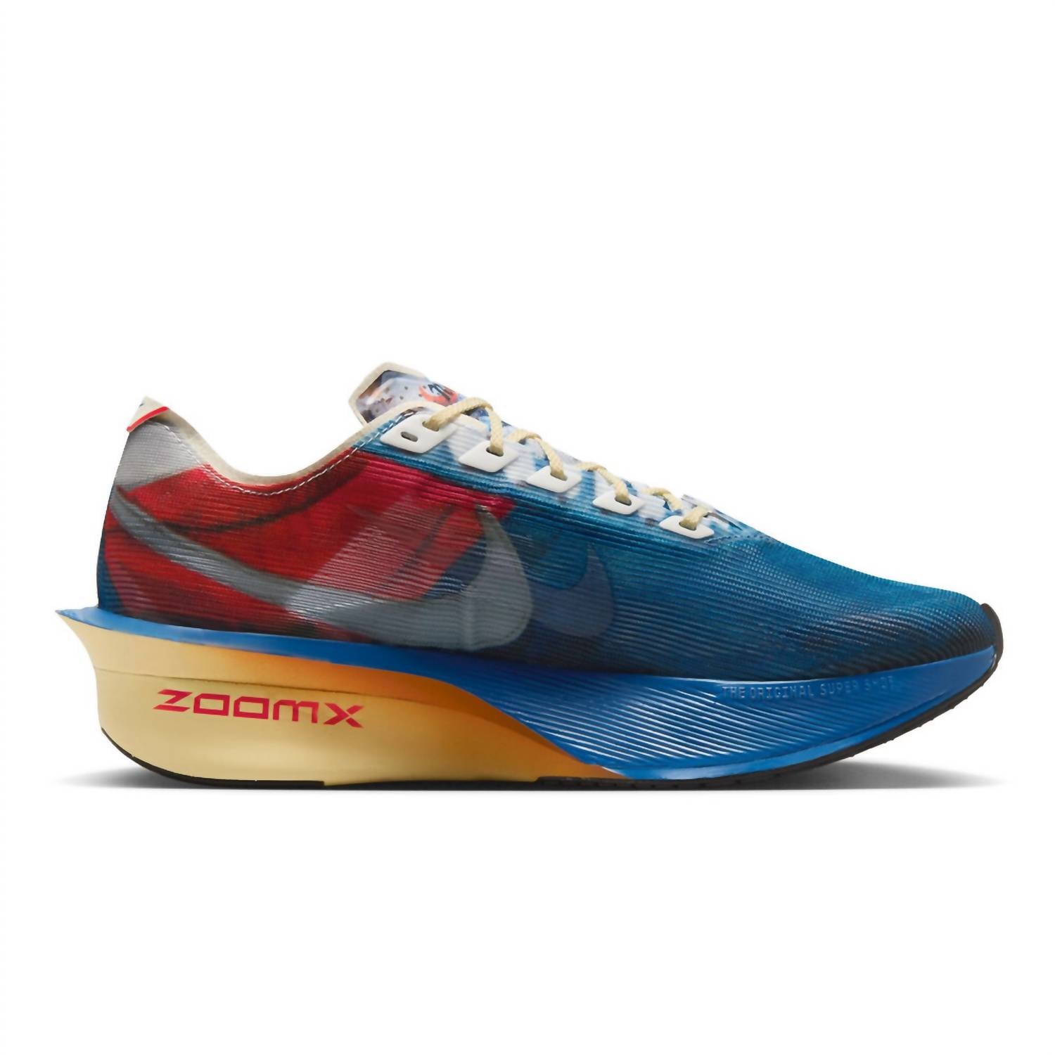 Men's Zoomx Vaporfly Premium Shoe In Multi-Color/clear-Mountain Blue-Fire Red
