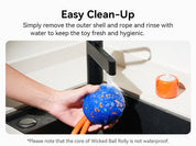 Cheerble Wicked Ball Rolly - Interactive Smart Dog Toy - Royal Blue